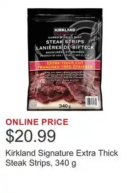 Costco Kirkland Signature Extra Thick Steak Strips, 340 g offer