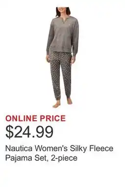 Costco Nautica Women's Silky Fleece Pajama Set, 2-piece offer