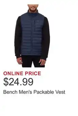Costco Bench Men's Packable Vest offer