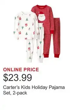Costco Carter's Kids Holiday Pajama Set, 2-pack offer
