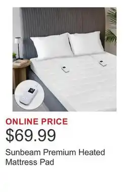 Costco Sunbeam Premium Heated Mattress Pad offer