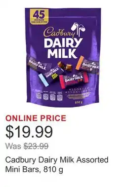 Costco Cadbury Dairy Milk Assorted Mini Bars, 810 g offer