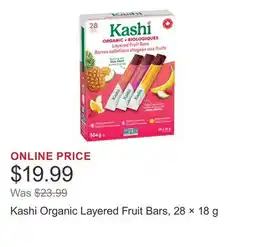 Costco Kashi Organic Layered Fruit Bars, 28 × 18 g offer