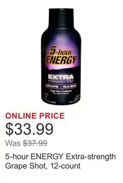 Costco 5-hour ENERGY Extra-strength Grape Shot, 12-count offer