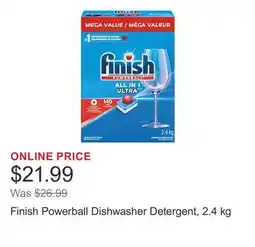 Costco Finish Powerball Dishwasher Detergent, 2.4 kg offer
