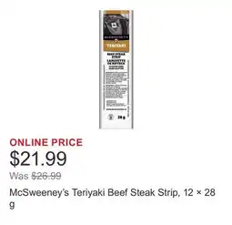 Costco McSweeney's Teriyaki Beef Steak Strip, 12 × 28 g offer
