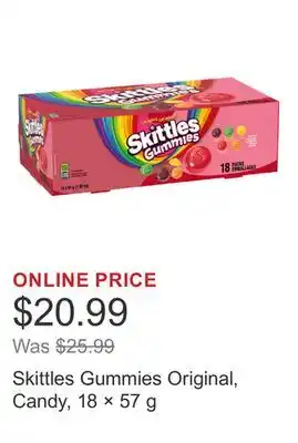 Costco Skittles Gummies Original, Candy, 18 × 57 g offer