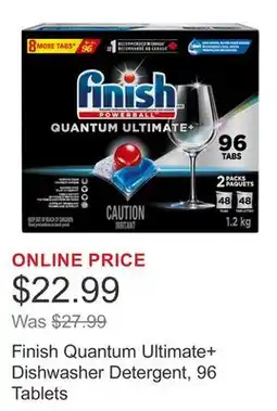 Costco Finish Quantum Ultimate+ Dishwasher Detergent, 96 Tablets offer