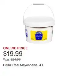 Costco Heinz Real Mayonnaise, 4 L offer