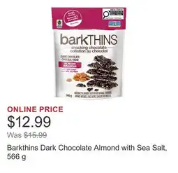Costco Barkthins Dark Chocolate Almond with Sea Salt, 566 g offer