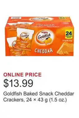 Costco Goldfish Baked Snack Cheddar Crackers, 24 × 43 g (1.5 oz.) offer