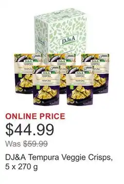 Costco DJ&A Tempura Veggie Crisps, 5 x 270 g offer