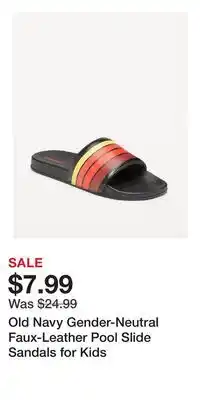 Old Navy Old Navy Gender-Neutral Faux-Leather Pool Slide Sandals for Kids offer