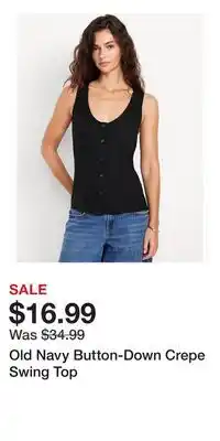 Old Navy Old Navy Button-Down Crepe Swing Top offer
