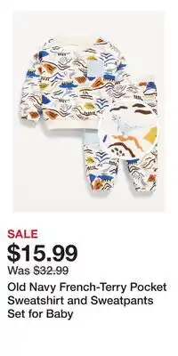 Old Navy Old Navy French-Terry Pocket Sweatshirt and Sweatpants Set for Baby offer