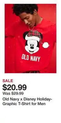 Old Navy Old Navy x Disney Holiday-Graphic T-Shirt for Men offer