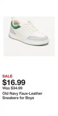Old Navy Old Navy Faux-Leather Sneakers for Boys offer