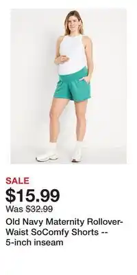 Old Navy Old Navy Maternity Rollover-Waist SoComfy Shorts -- 5-inch inseam offer