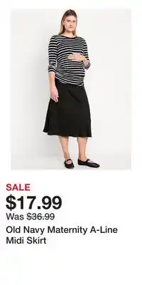 Old Navy Old Navy Maternity A-Line Midi Skirt offer