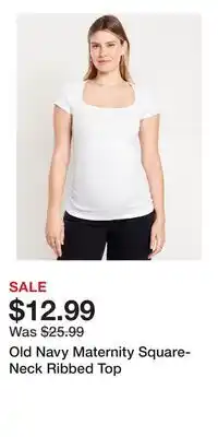 Old Navy Old Navy Maternity Square-Neck Ribbed Top offer