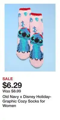 Old Navy Old Navy x Disney Holiday-Graphic Cozy Socks for Women offer