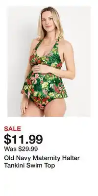 Old Navy Old Navy Maternity Halter Tankini Swim Top offer