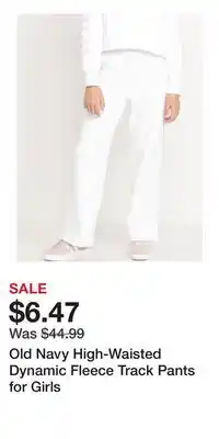 Old Navy Old Navy High-Waisted Dynamic Fleece Track Pants for Girls offer
