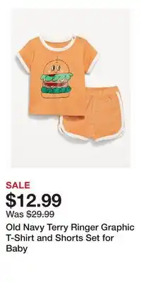 Old Navy Old Navy Terry Ringer Graphic T-Shirt and Shorts Set for Baby offer