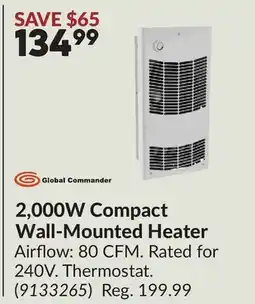 Princess Auto 2,000W Compact Wall-Mounted Heater offer