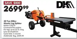 Princess Auto 40 Ton 208cc Kinetic Log Splitter offer
