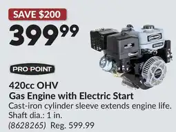 Princess Auto 420cc OHV Gas Engine with Electric Start offer