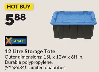 Princess Auto 12 Litre Storage Tote offer