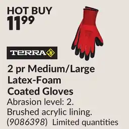 Princess Auto 2 pr Medium/Large Latex-Foam Coated Gloves offer