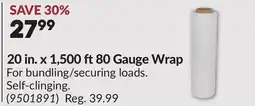 Princess Auto 20 in. x 1,500 ft80 Gauge Wrap offer