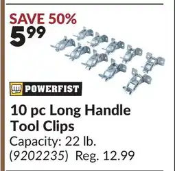 Princess Auto 10 pc Long Handle Tool Clips offer