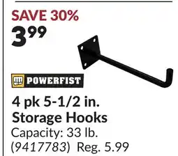 Princess Auto 4 pk 5-1/2 in. Storage Hooks offer