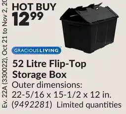 Princess Auto 52 Litre Flip-Top Storage Box offer