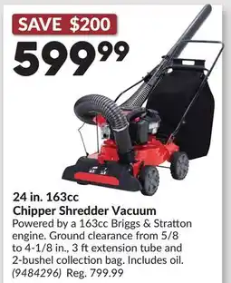 Princess Auto 24 in. 163cc Chipper Shredder Vacuum offer