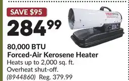 Princess Auto 80,000 BTU Forced-Air Kerosene Heater offer