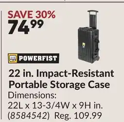 Princess Auto 22 in. Impact-Resistant Portable Storage Case offer