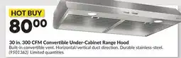 Princess Auto 30 in. 300 CFM Convertible Under-Cabinet Range Hood offer