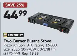 Princess Auto Two-Burner Butane Stove offer
