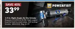 Princess Auto 1/4 in. Right-Angle Air Die Grinder offer