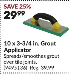 Princess Auto 10 x 3-3/4 in. Grout Applicator offer