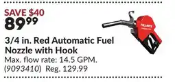 Princess Auto 3/4 in. Red Automatic Fuel Nozzle with Hook offer