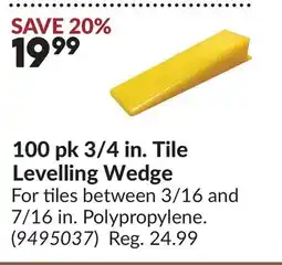 Princess Auto 100 pk 3/4 in. Tile Levelling Wedge offer