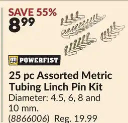 Princess Auto 25 pc Assorted Metric Tubing Linch Pin Kit offer
