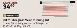 Princess Auto 33 ftFibreglass Wire Running Kit offer