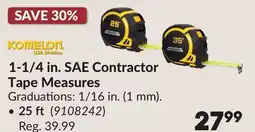 Princess Auto 1-1/4 in. SAE Contractor Tape Measures offer