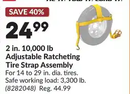 Princess Auto 2 in. 10,000 lb Adjustable Ratcheting Tire Strap Assembly offer